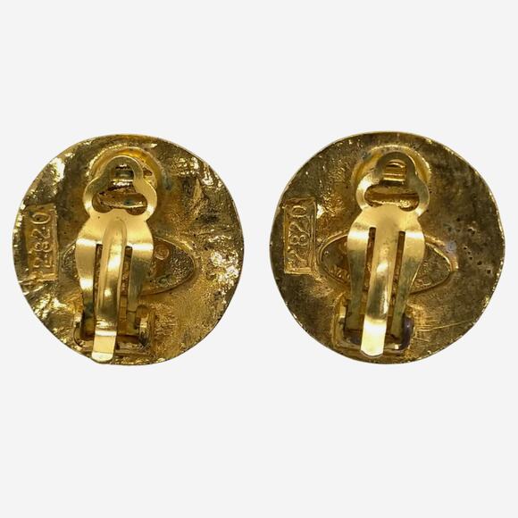 Chanel 24k Gold-Plated Clip-on Earrings - Picture 4 of 9